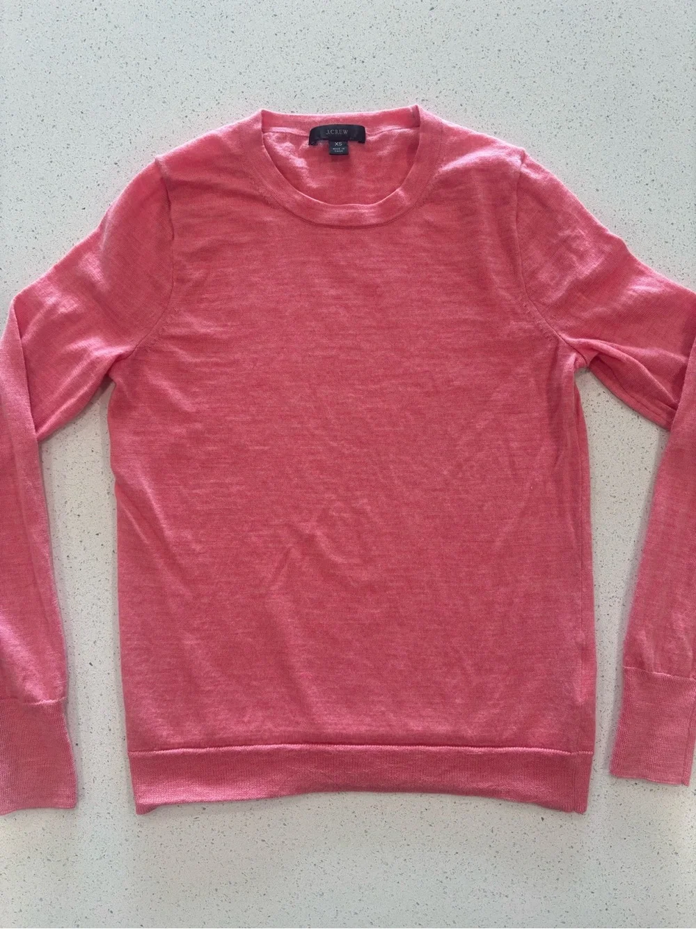 J. Crew Women’s 100% Merino Wool Crewneck Sweater - Coral Pink XS